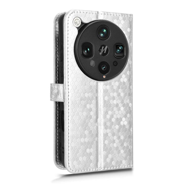 For OPPO Find X8 Ultra 5G Honeycomb Dot Texture Leather Phone Case