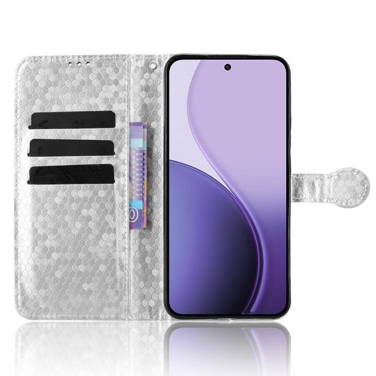 For OPPO Reno14 Global Honeycomb Dot Texture Leather Phone Case