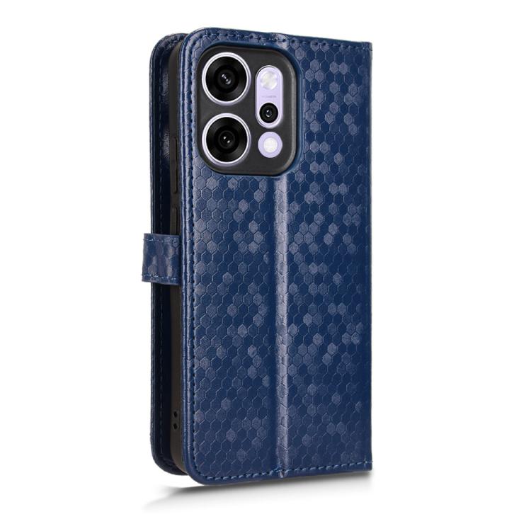 For OPPO Reno14 Pro Global Honeycomb Dot Texture Leather Phone Case