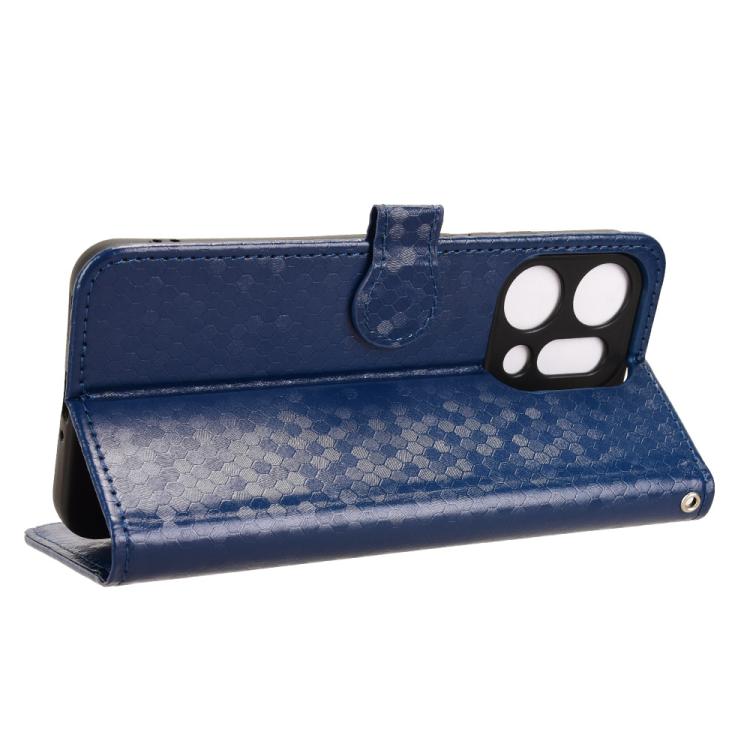 For OPPO Reno14 Pro Global Honeycomb Dot Texture Leather Phone Case