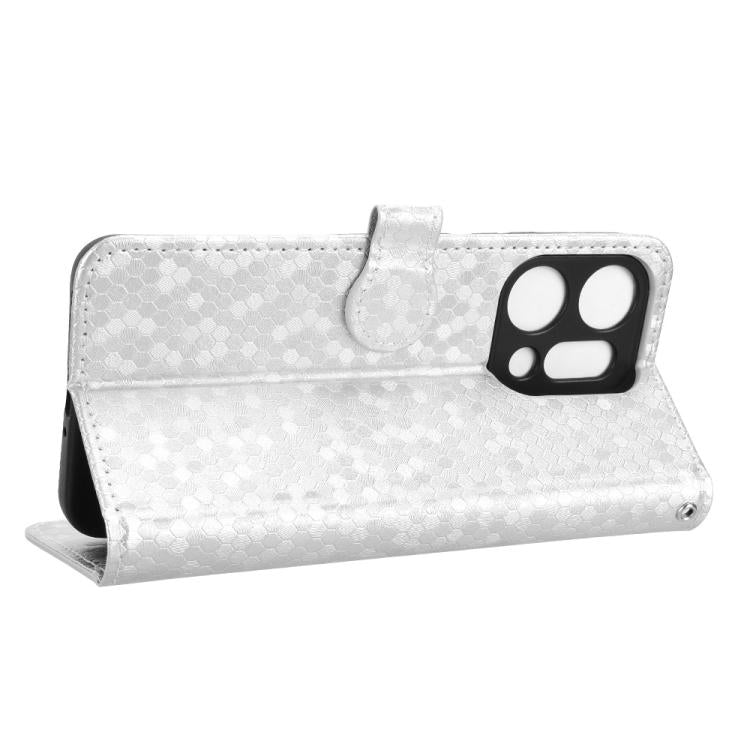 For OPPO Reno14 Pro Global Honeycomb Dot Texture Leather Phone Case
