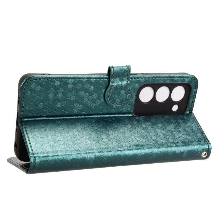 For OPPO A5 5G / 4G Global Honeycomb Dot Texture Leather Phone Case