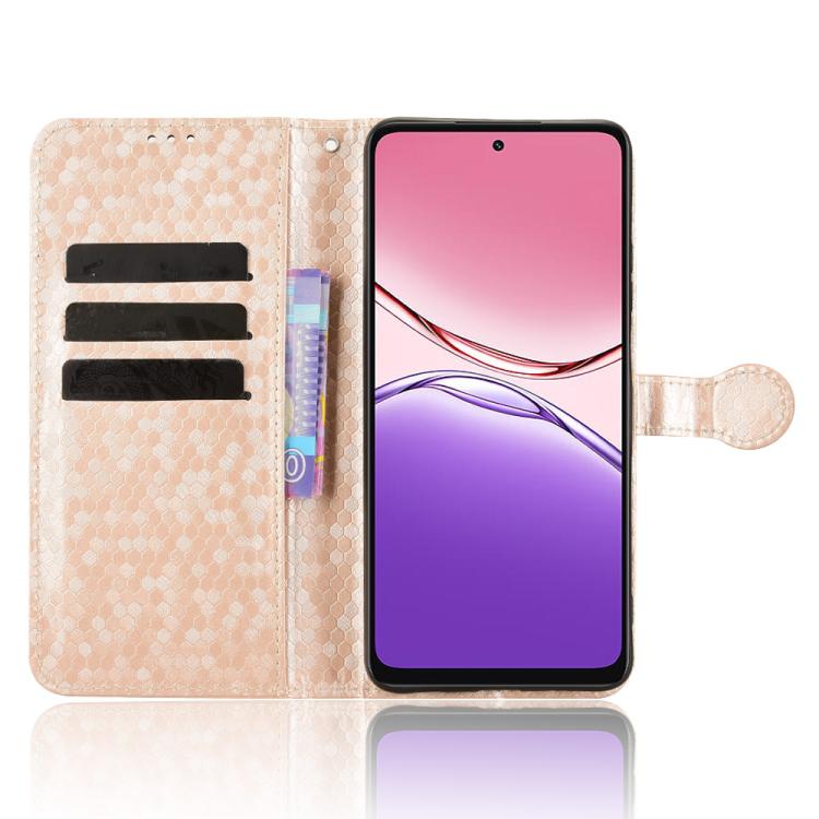 For OPPO A5x 5G / 4G Global Honeycomb Dot Texture Leather Phone Case