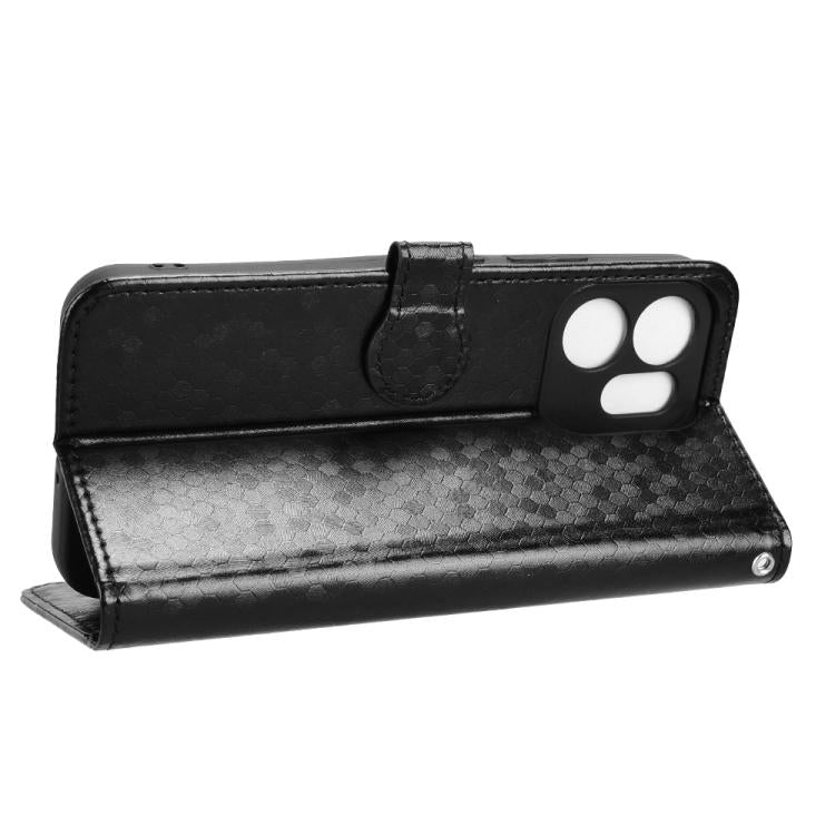 For OPPO Reno14 F 5G Honeycomb Dot Texture Leather Phone Case
