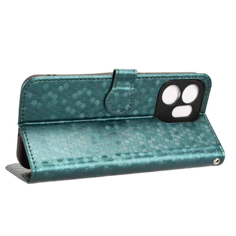 For OPPO Reno14 F 5G Honeycomb Dot Texture Leather Phone Case