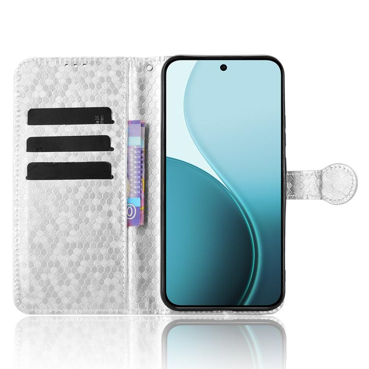 For OPPO Reno14 F 5G Honeycomb Dot Texture Leather Phone Case