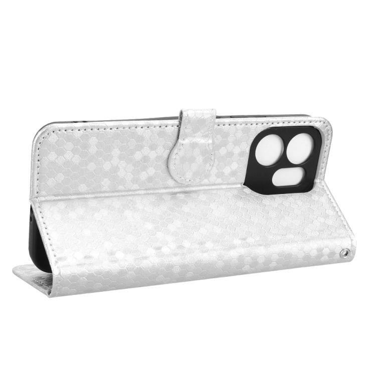 For OPPO Reno14 F 5G Honeycomb Dot Texture Leather Phone Case