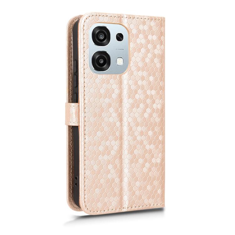 For OPPO A6 Pro 4G / 5G Global / F31 5G Honeycomb Dot Texture Leather Phone Case