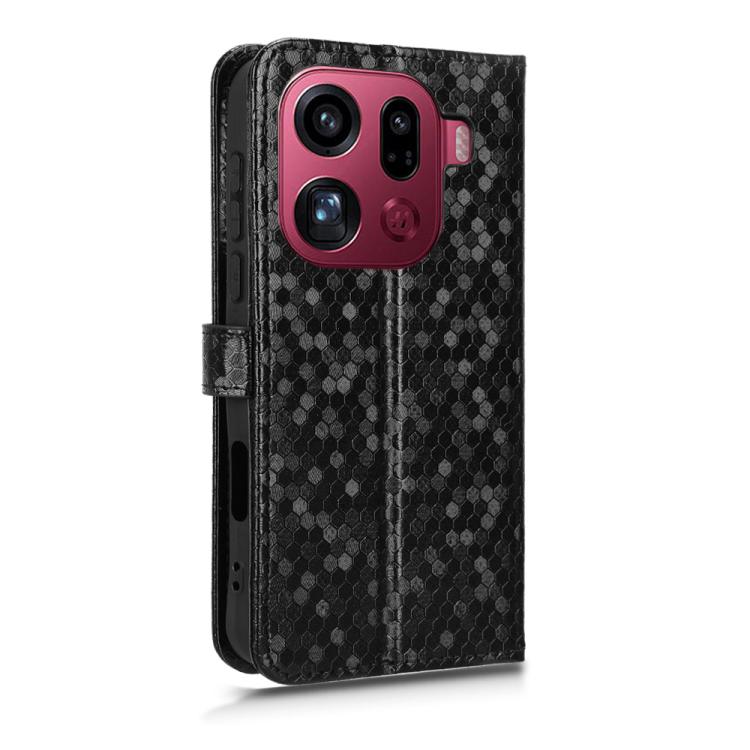 For OPPO Find X9 Pro Honeycomb Dot Texture Leather Phone Case