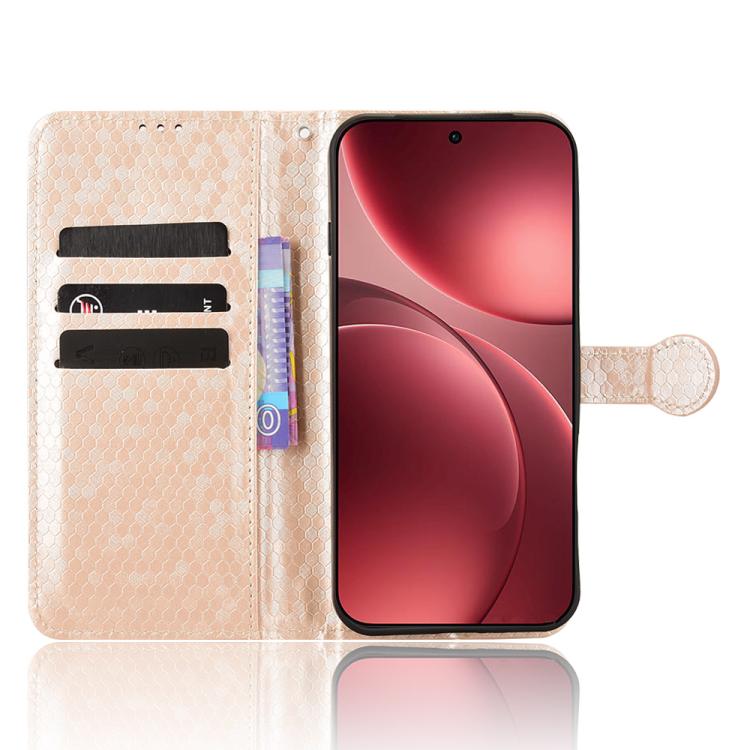 For OPPO Find X9 Pro Honeycomb Dot Texture Leather Phone Case