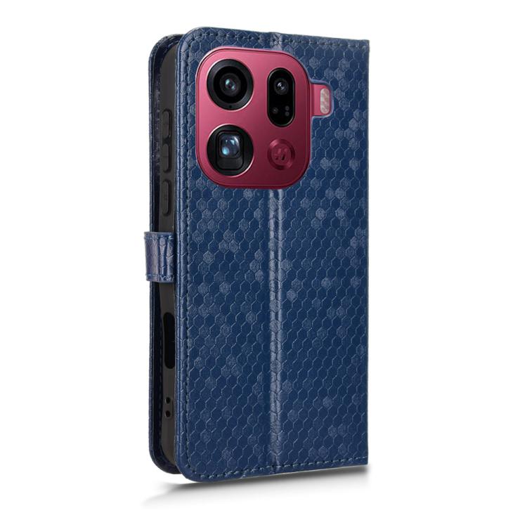 For OPPO Find X9 Pro Honeycomb Dot Texture Leather Phone Case