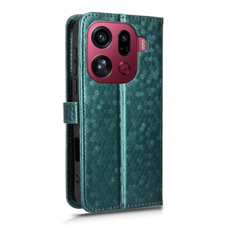 For OPPO Find X9 Pro Honeycomb Dot Texture Leather Phone Case