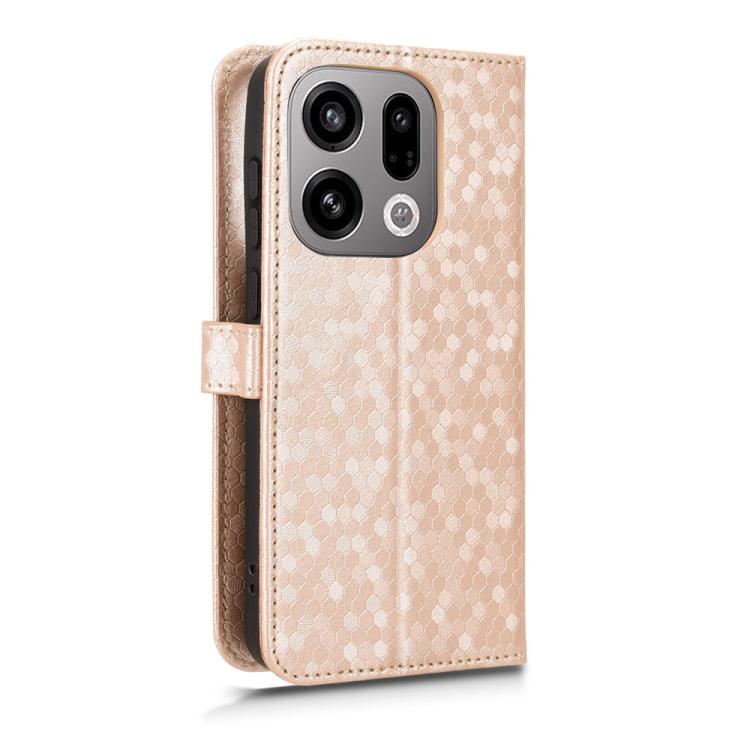 For OPPO Find X9 Honeycomb Dot Texture Leather Phone Case