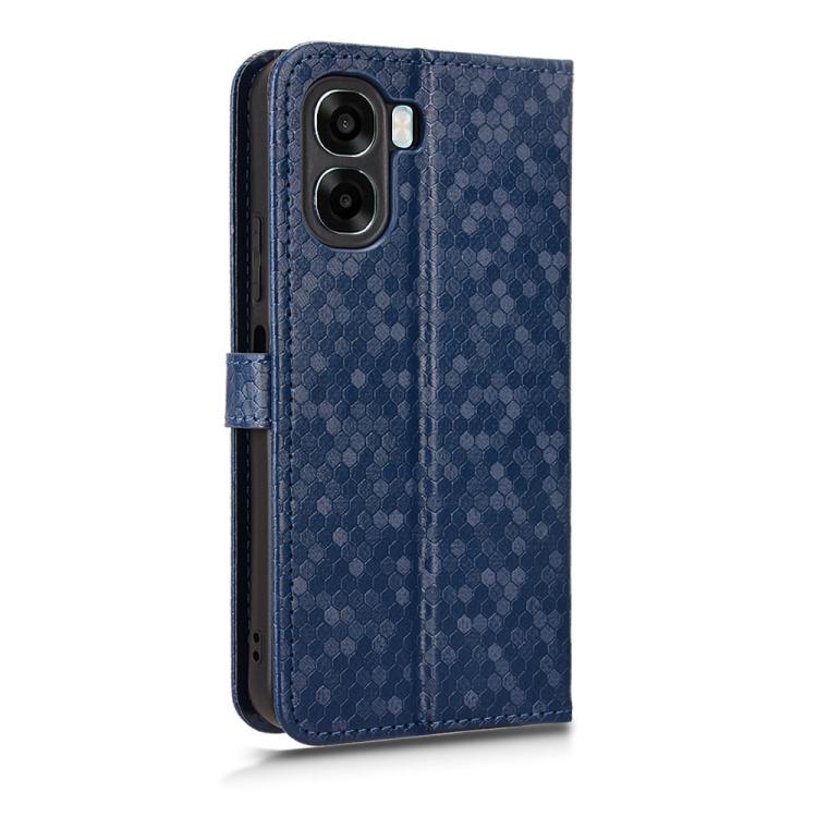 For OPPO A6x 4G / 5G Global Honeycomb Dot Texture Leather Phone Case
