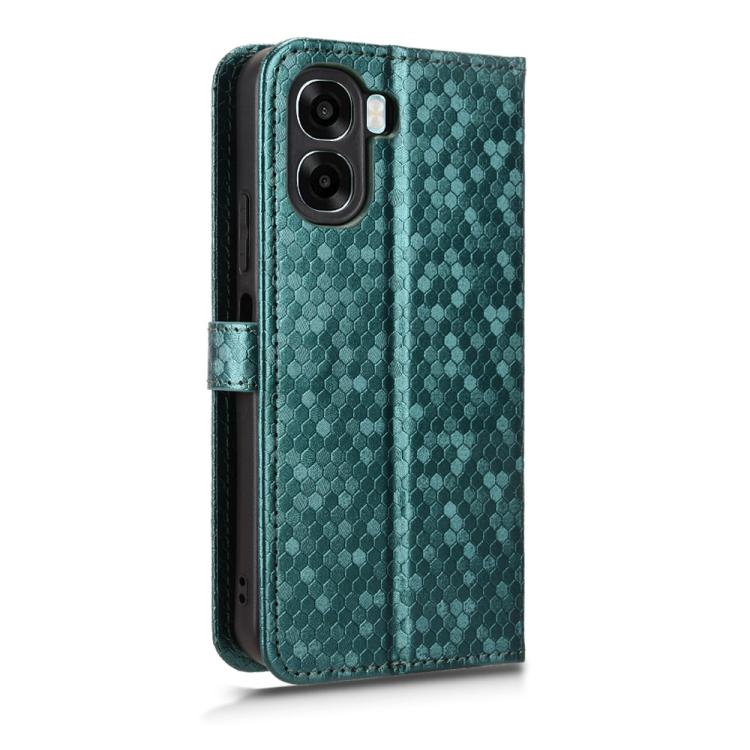 For OPPO A6x 4G / 5G Global Honeycomb Dot Texture Leather Phone Case