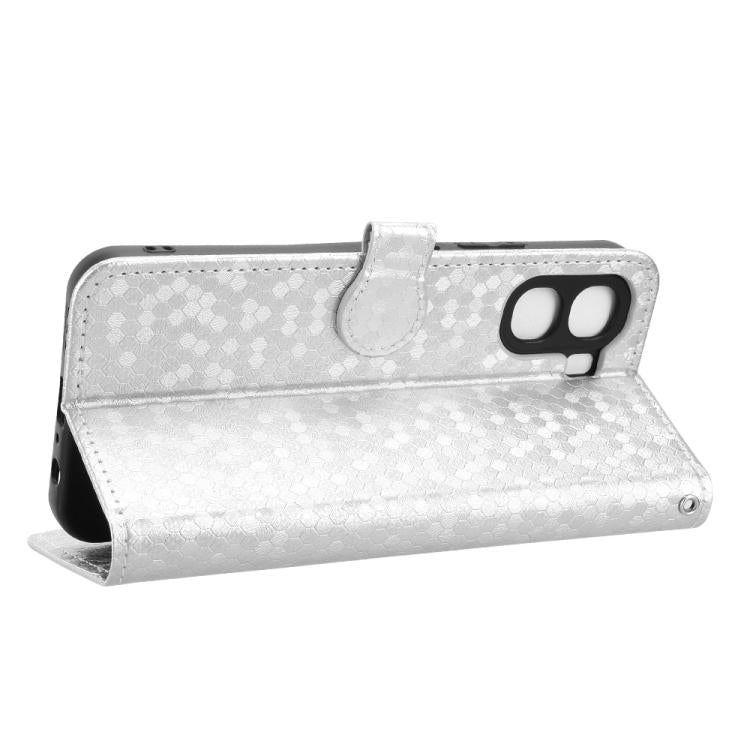 For OPPO A6x 4G / 5G Global Honeycomb Dot Texture Leather Phone Case