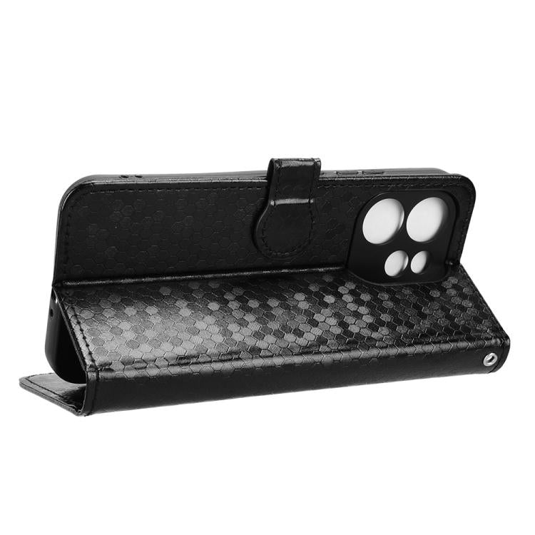 For OPPO Reno15 Pro 5G Global Honeycomb Dot Texture Leather Phone Case