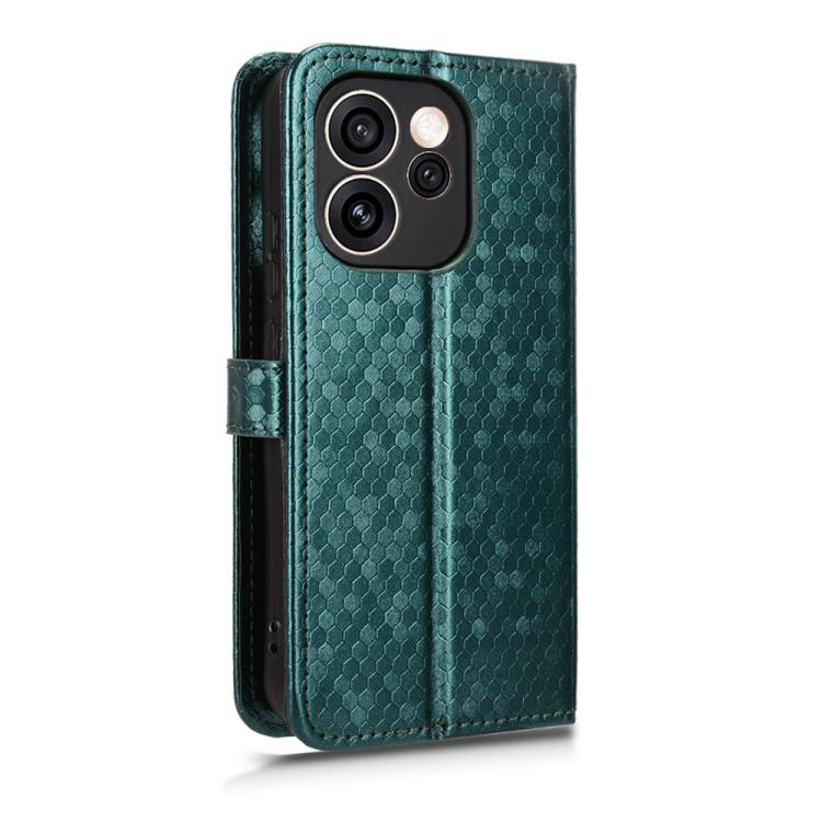 For OPPO Reno15 Pro 5G Global Honeycomb Dot Texture Leather Phone Case