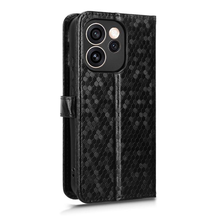 For OPPO Reno15 Pro Max 5G Global Honeycomb Dot Texture Leather Phone Case