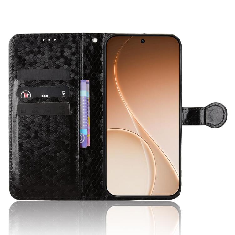 For OPPO Reno15 Pro Max 5G Global Honeycomb Dot Texture Leather Phone Case