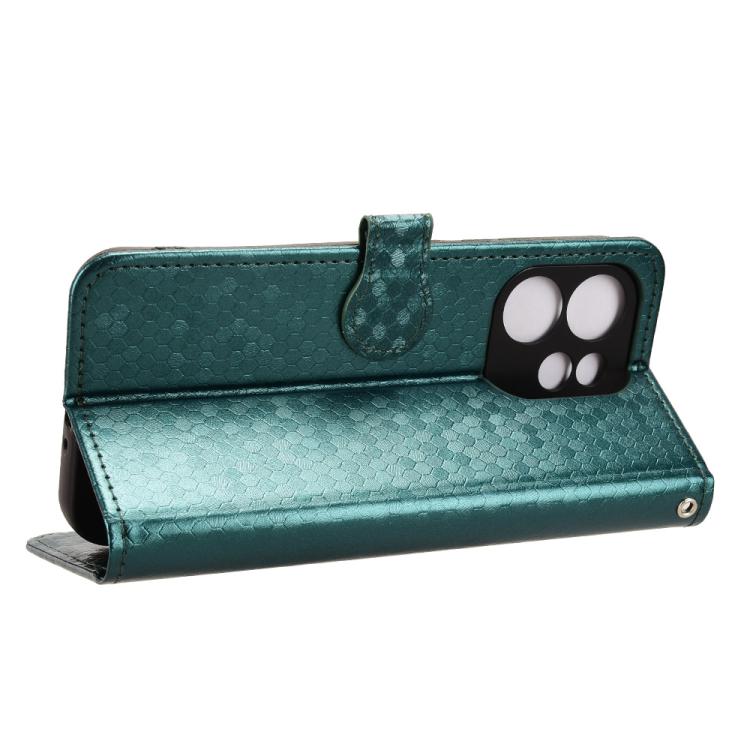 For OPPO Reno15 Pro Max 5G Global Honeycomb Dot Texture Leather Phone Case