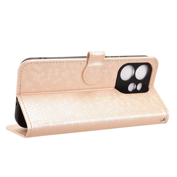 For OPPO Reno15 F 5G Honeycomb Dot Texture Leather Phone Case