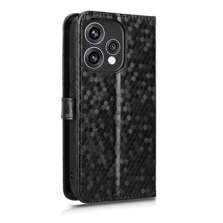 For OPPO Reno15 5G Global Honeycomb Dot Texture Leather Phone Case