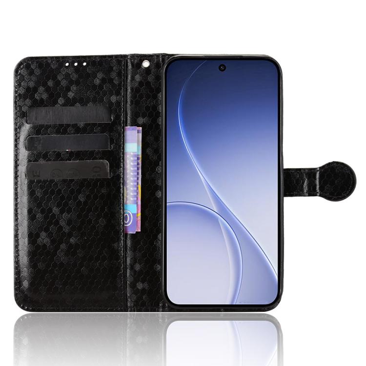 For OPPO Reno15 5G Global Honeycomb Dot Texture Leather Phone Case