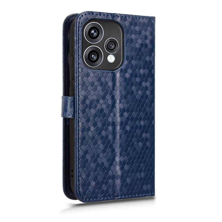For OPPO Reno15 5G Global Honeycomb Dot Texture Leather Phone Case