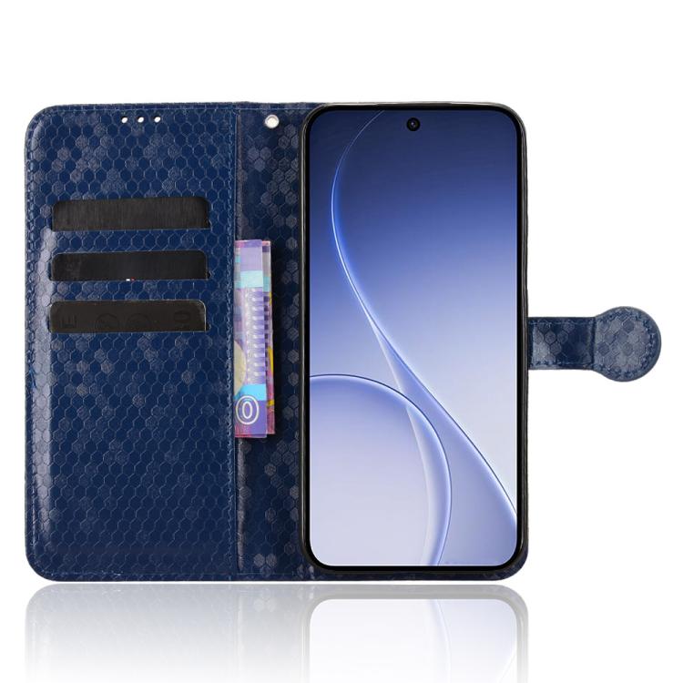 For OPPO Reno15 5G Global Honeycomb Dot Texture Leather Phone Case