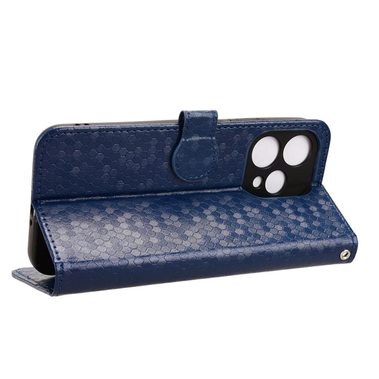 For OPPO Reno15 5G Global Honeycomb Dot Texture Leather Phone Case