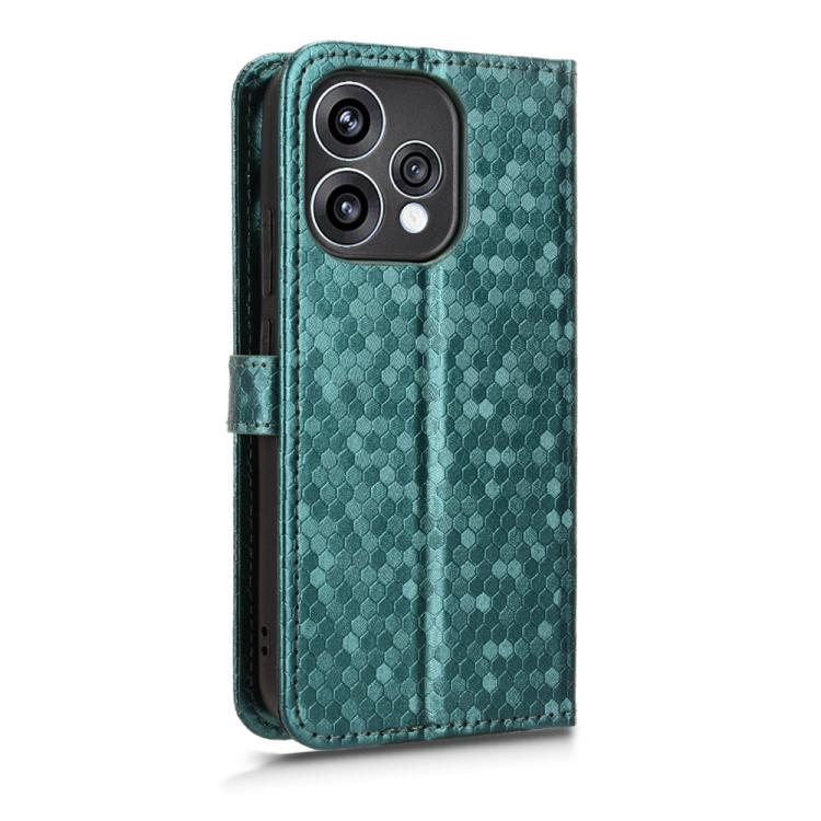 For OPPO Reno15 5G Global Honeycomb Dot Texture Leather Phone Case