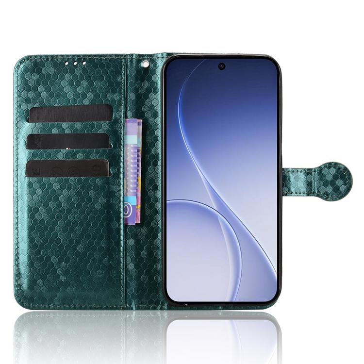 For OPPO Reno15 5G Global Honeycomb Dot Texture Leather Phone Case
