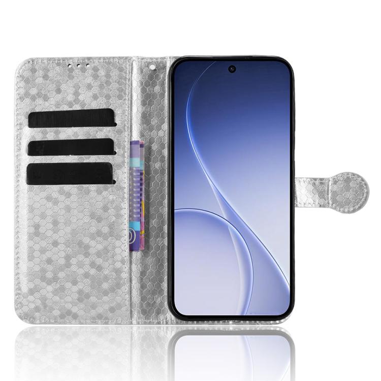For OPPO Reno15 5G Global Honeycomb Dot Texture Leather Phone Case