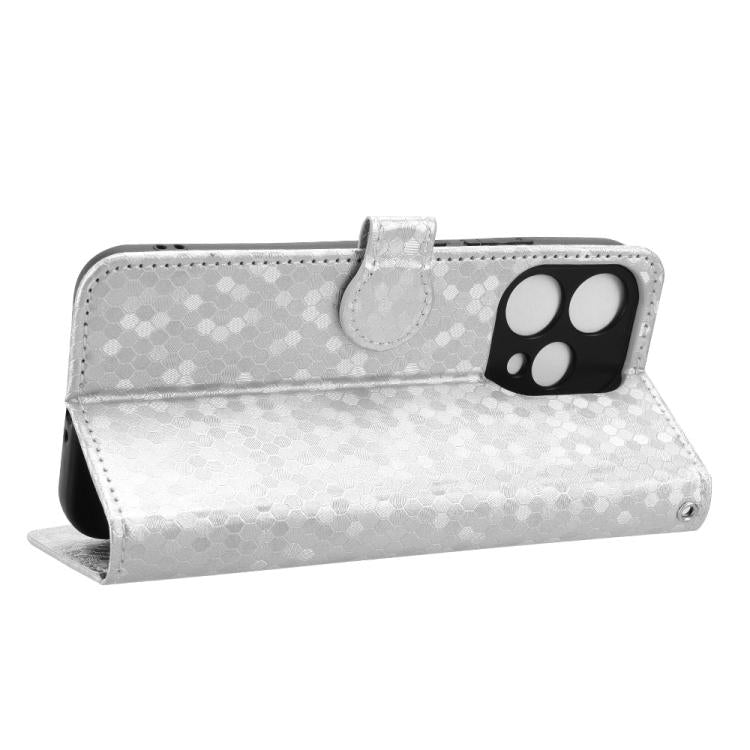 For OPPO Reno15 5G Global Honeycomb Dot Texture Leather Phone Case