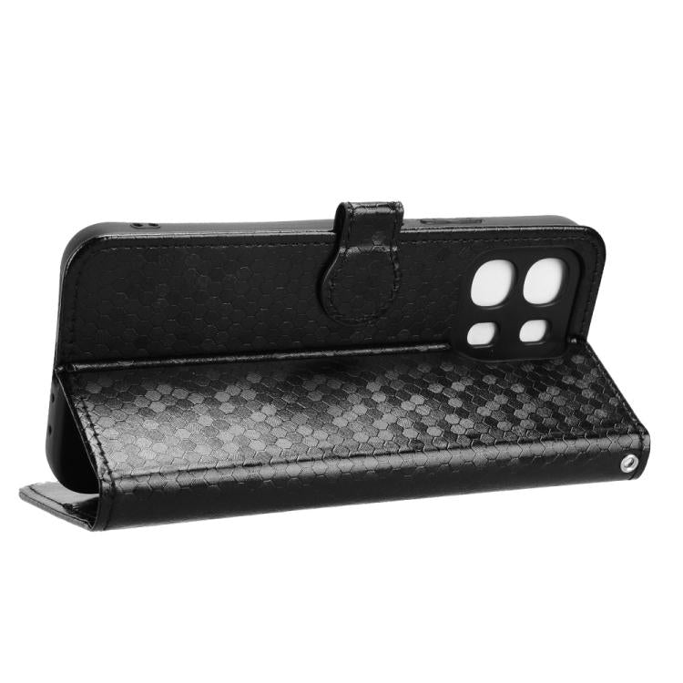 For OPPO A6s 5G / A6 5G Global Honeycomb Dot Texture Leather Phone Case