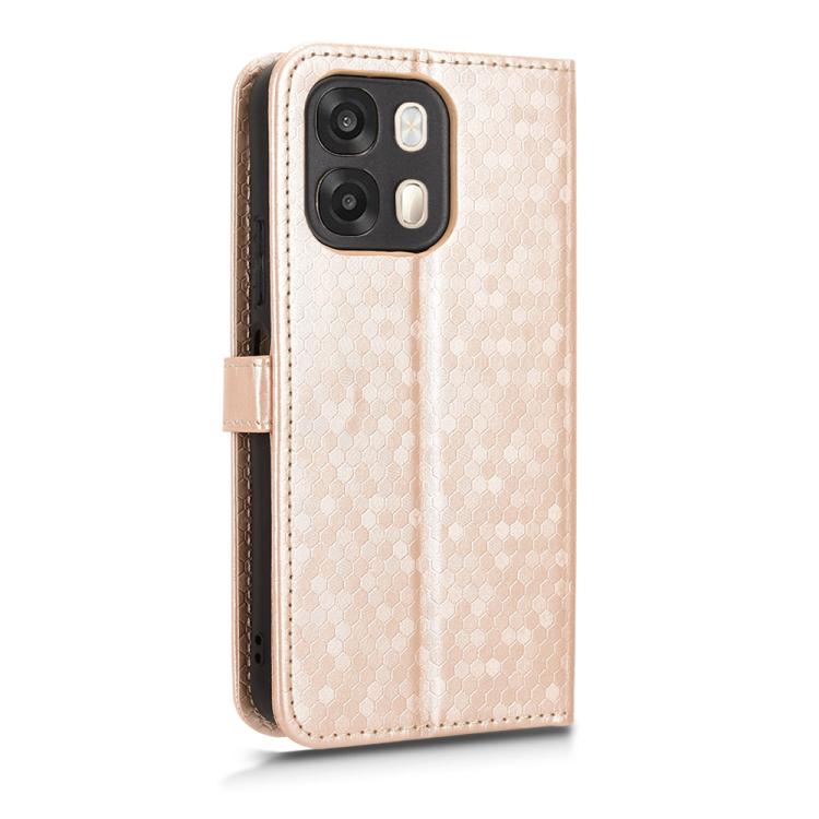 For OPPO A6s 5G / A6 5G Global Honeycomb Dot Texture Leather Phone Case