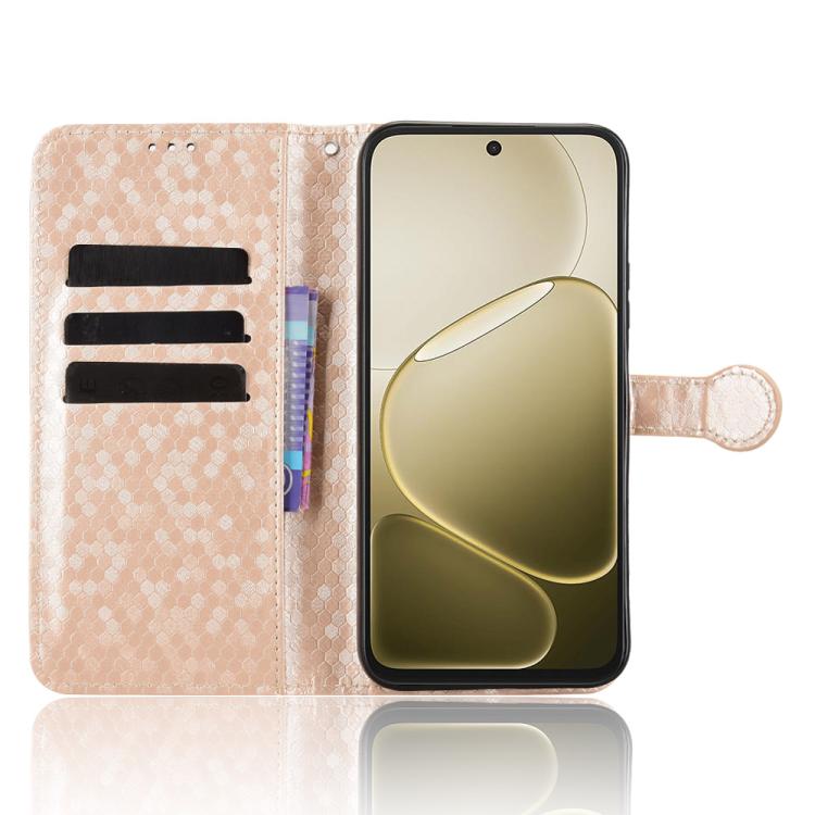 For OPPO A6s 5G / A6 5G Global Honeycomb Dot Texture Leather Phone Case