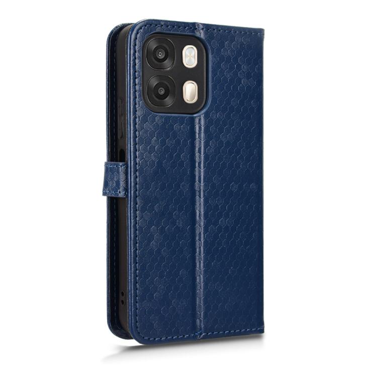 For OPPO A6s 5G / A6 5G Global Honeycomb Dot Texture Leather Phone Case