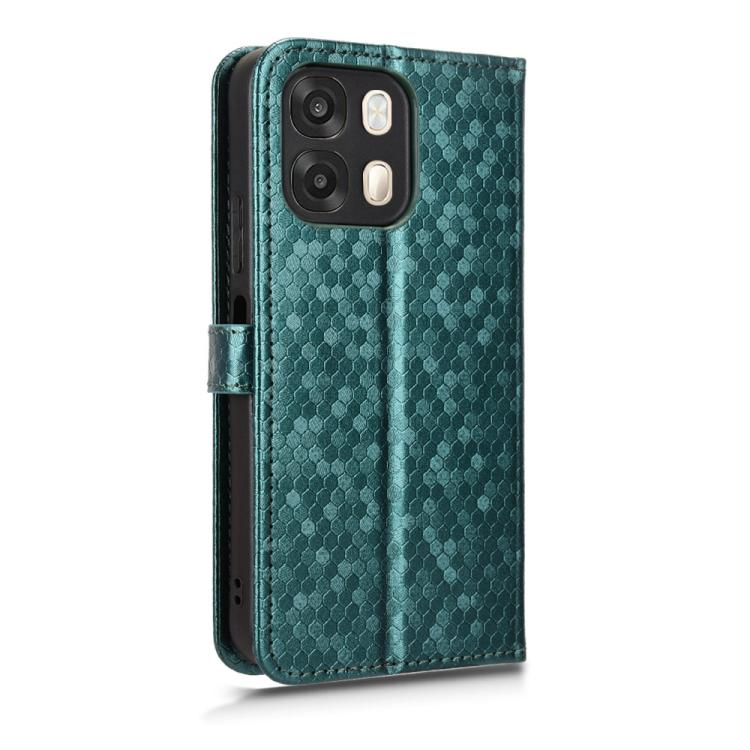 For OPPO A6s 5G / A6 5G Global Honeycomb Dot Texture Leather Phone Case