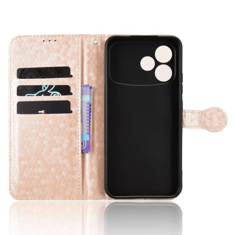 For OPPO F33 Pro / A6s Pro Honeycomb Dot Texture Leather Phone Case