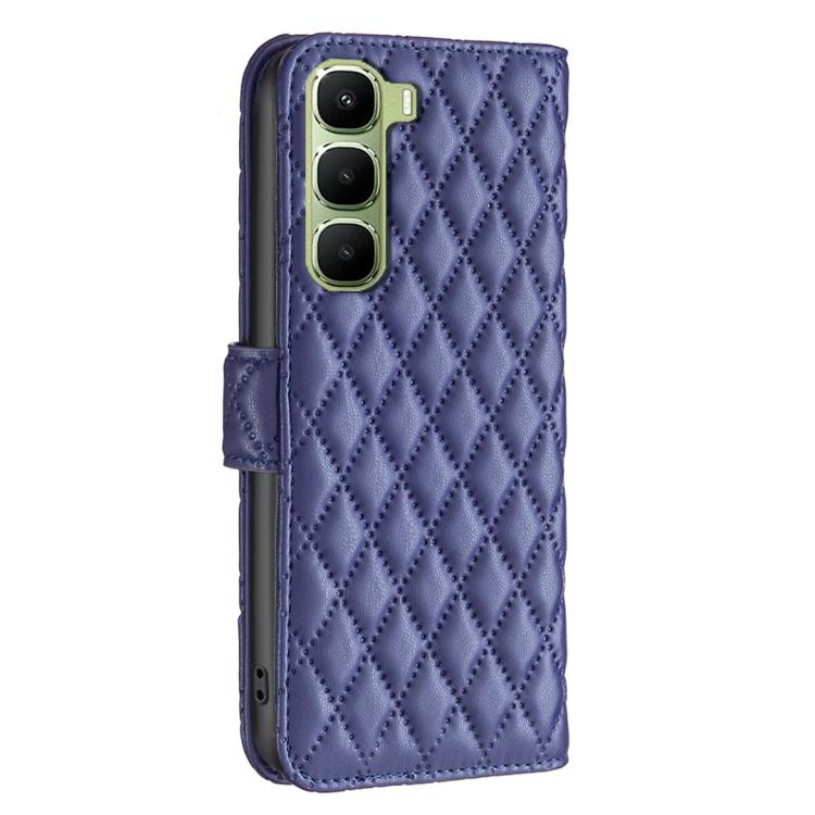 For Infinix Hot 60 Pro 4G Diamond Lattice Wallet Flip Leather Phone Case