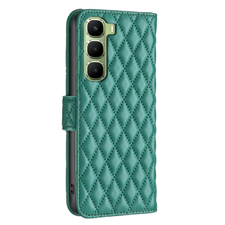 For Infinix Hot 60 Pro 4G Diamond Lattice Wallet Flip Leather Phone Case