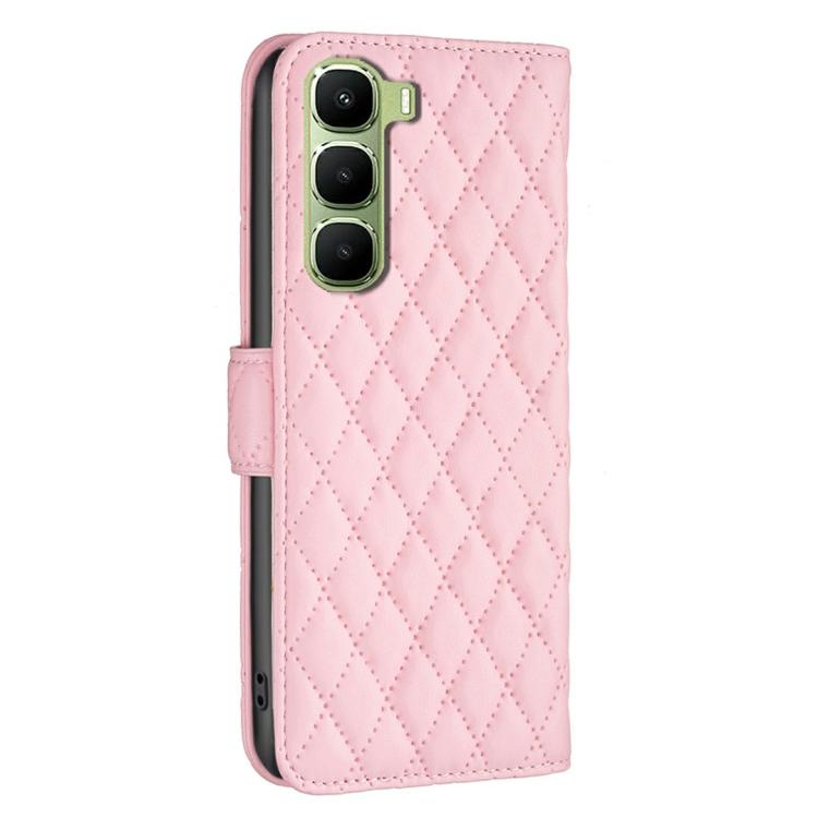 For Infinix Hot 60 Pro 4G Diamond Lattice Wallet Flip Leather Phone Case