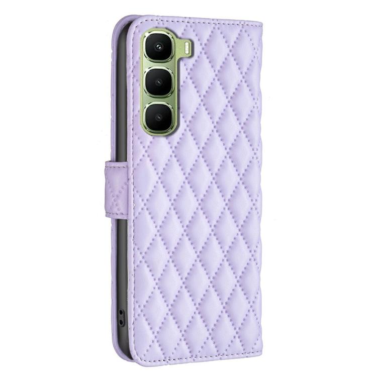 For Infinix Hot 60 Pro 4G Diamond Lattice Wallet Flip Leather Phone Case