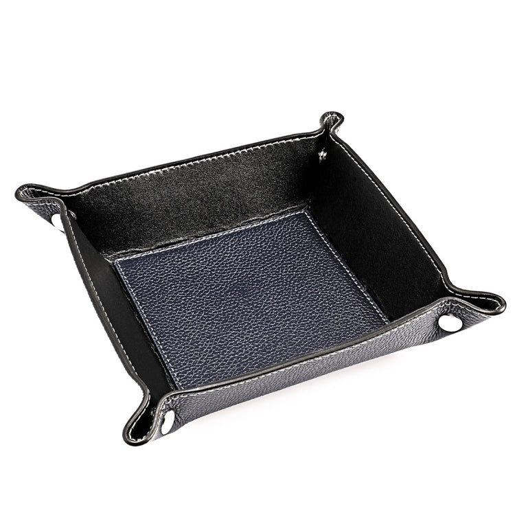 7001 Leather Desktop Square Storage Box Household Life Oddments Tray