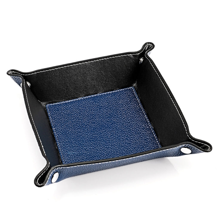 7001 Leather Desktop Square Storage Box Household Life Oddments Tray
