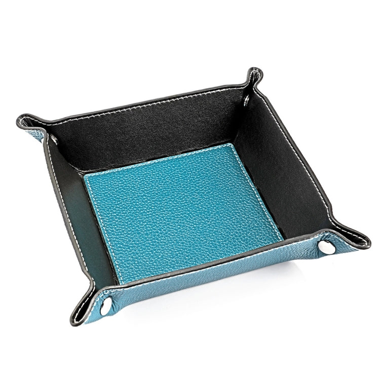 7001 Leather Desktop Square Storage Box Household Life Oddments Tray