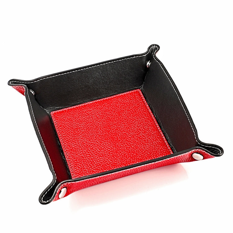 7001 Leather Desktop Square Storage Box Household Life Oddments Tray