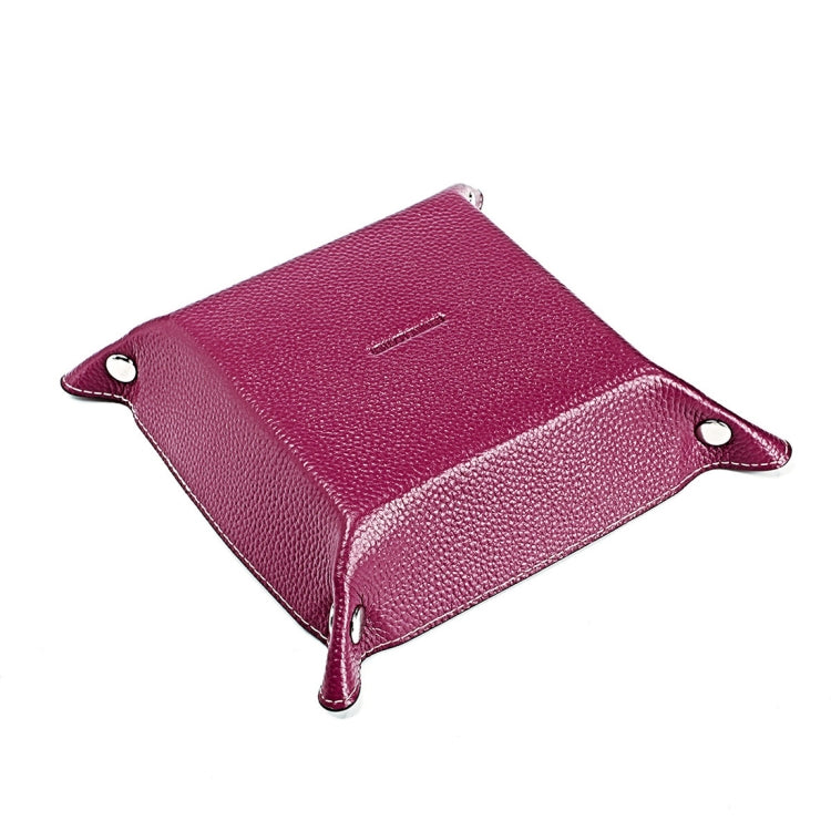 7001 Leather Desktop Square Storage Box Household Life Oddments Tray